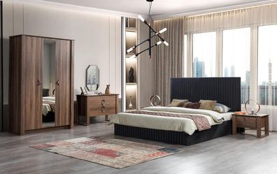 Schlafmöbel Set Schlafzimmer Kombination Komplett Garnitur Braun Kollektion 5Tlg