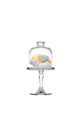 Pasabahce Mini Patisserie mit Haube, aus Glas für Dessert, Pralinen Transparent