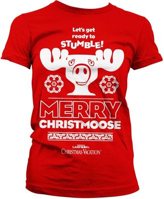 National Lampoon's Damen Merry Christmoose Girly Tee WB-5-LXV003-H28-10