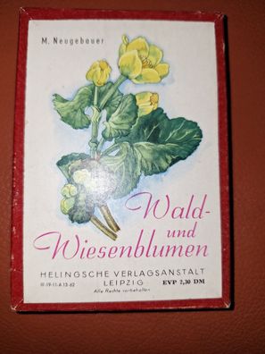 Quartettspiel Wald-und Wiesenblumen Helingsche Verlagsanstalt Leipzig 1962