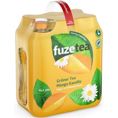 Fuze Tea Grüner Tee Mango Kamille 6x1.25l Fl. EINWEG Pfand