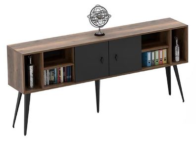 Sideboard Büroschrank Kommode Aktenschrank Arbeitszimmer Braun Schwarz