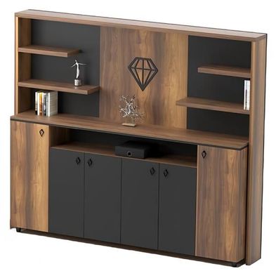 Anrichte Büroschrank Ablageschrank Archivschrank Sideboard Braun Grau