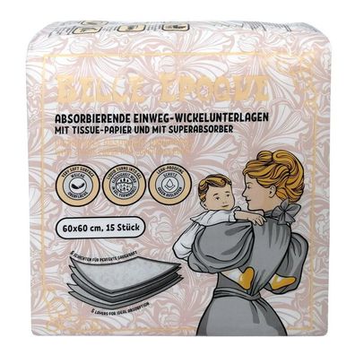 Einweg-Wickelunterlagen mit Tissue-Papier und einem Super-Absorber - Belle Epoque®