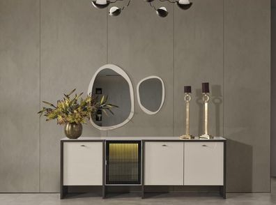 Kommode Mit Spiegel Modernes Tische Sideboards Esszimmer Board Kommoden Beige