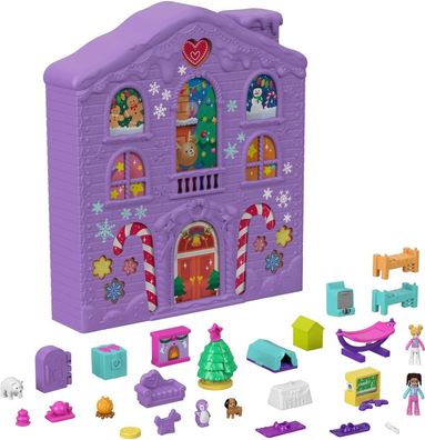 Polly Pocket HHX84 Adventskalender 2024 Spielzeug Polly & Shani-Puppen Spielzeug