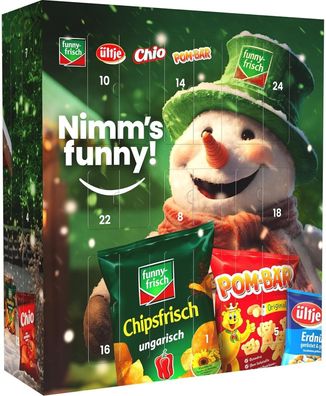 Funny Frisch Chips Adventskalender 2024 Weihnachten Knabberei Geschenk 810 g