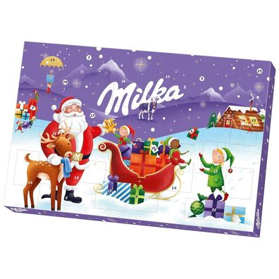 Milka Adventskalender Schokoladenfiguren mit Milchcrèmefüllung Weihnachten 200 g