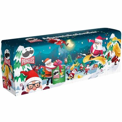 Pringles Chips Adventskalender 2024 Dunkelblau Knabbern Weihnachten 24 Geschenke