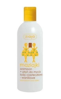 Ziaja Maziajki Shampoo & Body Wash, Vanille-Keks-Eis, 400 ml