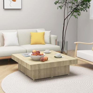 vidaXL Couchtisch Sonoma-Eiche 90x90x28 cm Holzwerkstoff