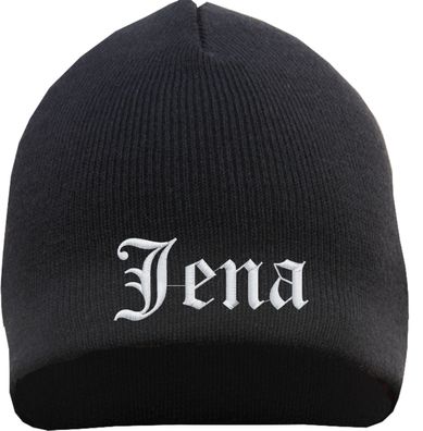 Jena Beanie Mütze - Altdeutsch - Bestickt - Strickmütze Wintermütze