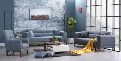 Sofagarnitur Sofa Couch Polster Sitzgarnitur Sitzpolser Sitzlandschaft 3 + 3 + 1