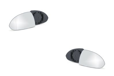 Spiegel Glas Links & Rechts Set passend für Opel Corsa E X15 09/14- m. Träger as