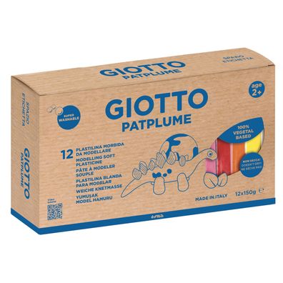 Giotto Patplume Knetmasse 12 x 150 g bunt sortiert