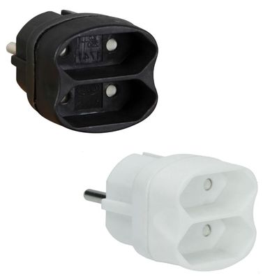 Kopp 2-fach Euro Adapter Steckdosenadapter Mehrfachstecker Duo Eurostecker