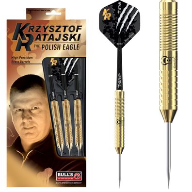 BULL'S Krzysztof Ratajski Brass Gold Steel Dart/ 22 Gr. / /erpackungseinheit 1 Stück