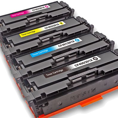 D&C Toner Set für HP Color LaserJet Pro M274dn - 4x 201X CMYK Kompatibel