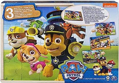 Paw Patrol Wooden Puzzle 3er-Pack