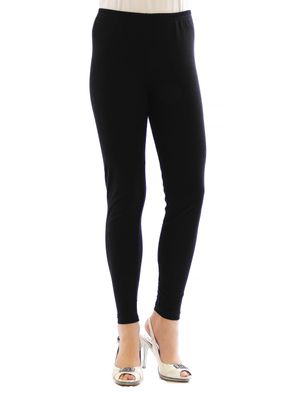 Herren Damen Leggings Leggins lang blickdicht Baumwolle Hose Wäsche Übergröße