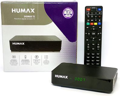 Humax Decoder Digimax T2 HD-2022T2 DTT FTA Zapper mit HDMI und USB, 10-bit Tuner