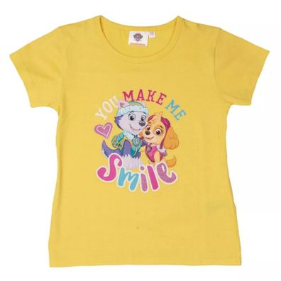 Paw Patrol T-Shirt für Mädchen Skye & Everest - You Make me Smile mit Glitterprint