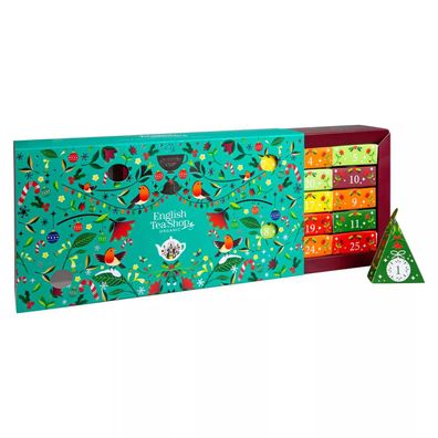 Tee Adventskalender Design 25 verschiedene Teesorten Teepyramiden (€378,00/kg)