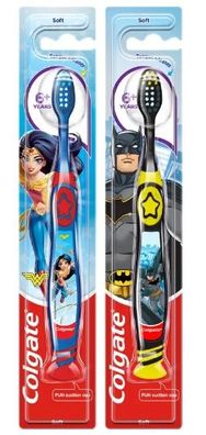 Colgate Kinderzahnbürste Batman & Wonder Woman, weich