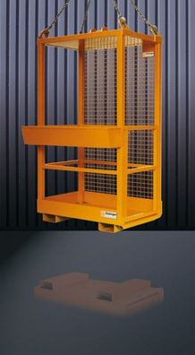 Eichinger Arbeitsbühne 1140x1200x2550 umlaufendem Brüstungsgitter Stapler Kran