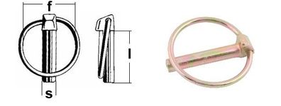 Klappsplint 4,5mm - Federring 40mm kadmiert Schaftlänge 32 mm