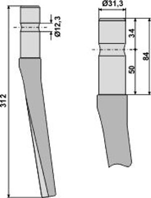 RH 12 - Kreiseleggenzinken, Ausführung links u. rechts passend für Feraboli