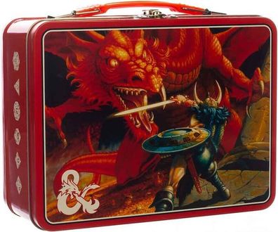 Dungeons & Dragons Kampf Drachen - Barbaren Lunchbox aus Metall 23x17x9 cm