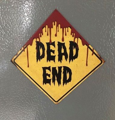 Kühlschrank Magnet: Dead End Horror Blut 7x7 cm Magnetschild Cooler