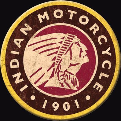 US Kühlschrank Magnet: Indian Motorcycles - 7 cm Durchmesser Magnetschild Cooler