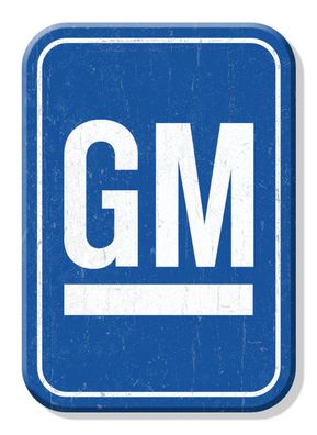 US Kühlschrank Magnet: GM Logo - 9x6,3cm Chevrolet Pontiac Cadillac Oldsmobile