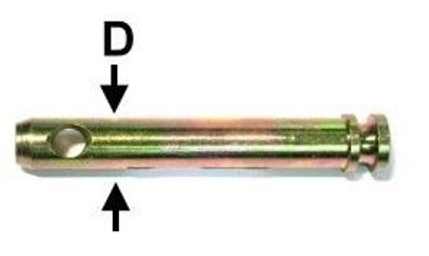 Oberlenkerbolzen Kat. 2 Dx Nutzlänge 25 x 90 mm Ausführung 1 Bohrung 12 mm