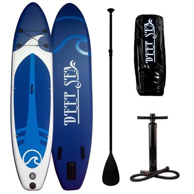 Deep Sea SUP Board Set XXL 330cm, Blau-Weiß