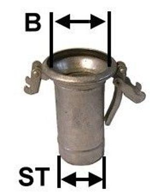 M-Teil - Schlauchtülle verzinkt NW 120 Schlauchtüllee120 mm Bechermaß 151 mm