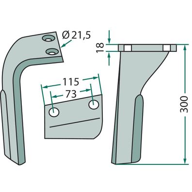 RH 19 IND - Kreiseleggenzinken - Ausführung links 3377013 3377033