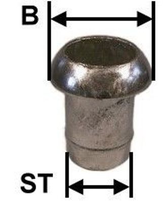 V-Teil Perrot NW 108 - Schlauchtülle 108 mm verzinkt Kugelmaß 155,5 mm