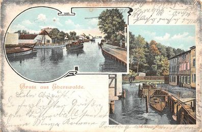 AK Eberswalde Brandenburg Finow Kanal Postkarte 1903