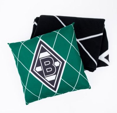 Borussia Mönchengladbach Fan Bundle "Kissen & Fleecedecke"