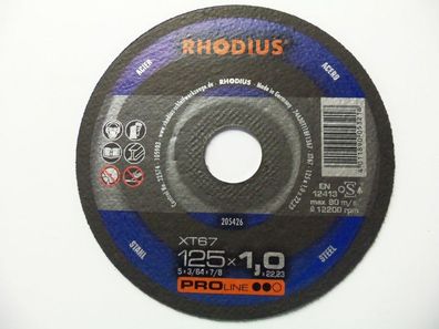 Rhodius Trennscheibe Metall extra dünn 125 x 1,2 mm Bohrung 22,23 mm