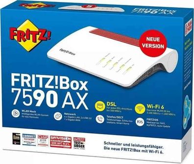 AVM FRITZ!Box 7590 AX V2 WiFi6 WLAN Router Dual-Band Mesh Repeater 2000 2998