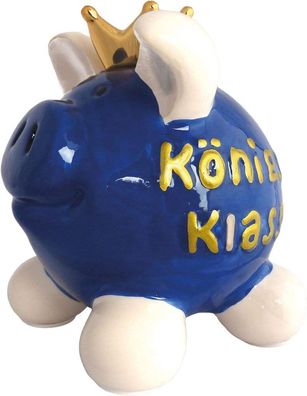 Swiggie Sparschwein Königsklasse Königsk(l)asse Krone blau ca. 7,5 x 9,5 cm