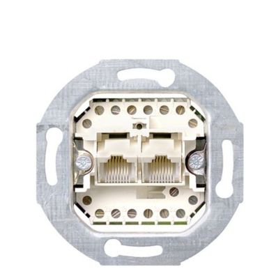 Gira ISDN-Anschlussdose Cat. 3,2fach,2 x 8polig 8/8, it Schraubklemme,019000