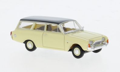 Brekina, Ford Taunus P3 Turnier, beige/dunkelgrau, 1964, 1:87