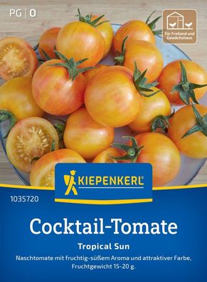 Cocktail-Tomate Tropical Sun, F1, Naschtomate - Freiland u Gewächshaus