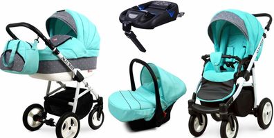 4in1 Designer Kinderwagen Roe Baby Kombikinderwagen Isofix Neu