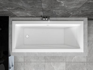 Badewanne Rechteck Wanne Acrylwanne 140, 150, 160, 170, 180 Modern Slim